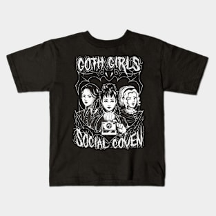 Goth Girls Social Coven - Cute Evil Halloween Gift Kids T-Shirt